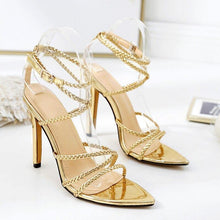 Load image into Gallery viewer, Women Sandals 12cm Buckle High Heel Tenis Pointed Toe Sexy Hollow - Sophornlilly