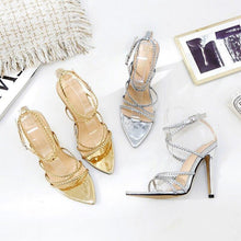 Load image into Gallery viewer, Women Sandals 12cm Buckle High Heel Tenis Pointed Toe Sexy Hollow - Sophornlilly