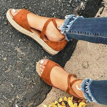 Load image into Gallery viewer, Sandals Woman Platform Peep Toe Female Gladiator Flats