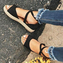 Load image into Gallery viewer, Sandals Woman Platform Peep Toe Female Gladiator Flats
