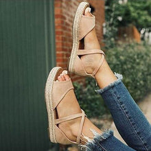 Load image into Gallery viewer, Sandals Woman Platform Peep Toe Female Gladiator Flats