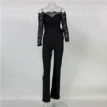 Load image into Gallery viewer, Women Sexy Lace Floral Jumpsuit slim fit Long Sleeve Jumpsuit - Sophornlilly