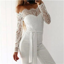Load image into Gallery viewer, Women Sexy Lace Floral Jumpsuit slim fit Long Sleeve Jumpsuit - Sophornlilly