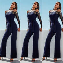 Load image into Gallery viewer, Women Sexy Lace Floral Jumpsuit slim fit Long Sleeve Jumpsuit - Sophornlilly