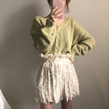 Load image into Gallery viewer, Women Spring Summer Sweater and Cardigans Low V Neck Knit Tops