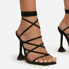 Load image into Gallery viewer, Women Summer Sandals Sexy Peep Toe Ankle Strap Shoe Cross Lace Up