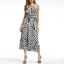 Load image into Gallery viewer, Women&#39;s Boho Long Summer Maxi Dress Color Matching Geometric