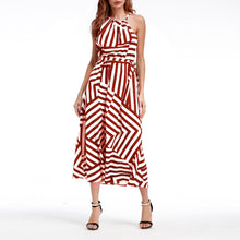 Load image into Gallery viewer, Women&#39;s Boho Long Summer Maxi Dress Color Matching Geometric