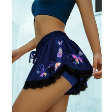 Load image into Gallery viewer, Women's Butterfly Printed Lace Splicing Shorts Sexy Casual Beach