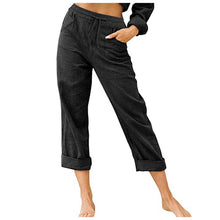 Load image into Gallery viewer, Women's Pants Casual Solid Color Cotton Linen Long Straight Pants