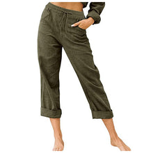 Load image into Gallery viewer, Women's Pants Casual Solid Color Cotton Linen Long Straight Pants
