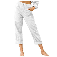 Load image into Gallery viewer, Women's Pants Casual Solid Color Cotton Linen Long Straight Pants