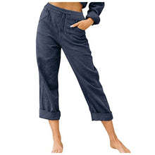 Load image into Gallery viewer, Women's Pants Casual Solid Color Cotton Linen Long Straight Pants