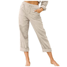 Load image into Gallery viewer, Women's Pants Casual Solid Color Cotton Linen Long Straight Pants