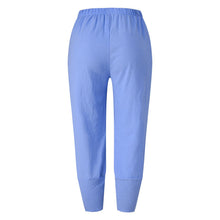 Load image into Gallery viewer, Women's Vintage Pants Casual Print Elastic Waist Linen Wide Leg