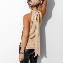 Load image into Gallery viewer, Womens Crop T Shirt Sequin Glitter Strappy Tops Ladies Sexy