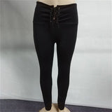 Womens High Waist Black Skinny Leggings Slim Fit Pencil Pants