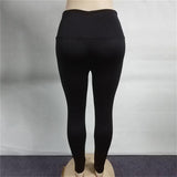 Womens High Waist Black Skinny Leggings Slim Fit Pencil Pants