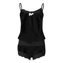 Load image into Gallery viewer, Womens Summer Sexy Print Pajamas Suit Sleeveless Lace Trim Tank