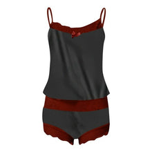 Load image into Gallery viewer, Womens Summer Sexy Print Pajamas Suit Sleeveless Lace Trim Tank