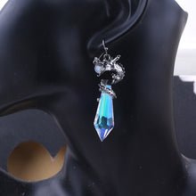 Load image into Gallery viewer, gothic crystal dragon earrings unique personality animal