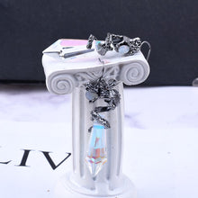 Load image into Gallery viewer, gothic crystal dragon earrings unique personality animal