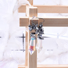 Load image into Gallery viewer, gothic crystal dragon earrings unique personality animal