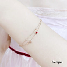 Load image into Gallery viewer, new zircon twelve constellation bracelet flashing inlaid zircon