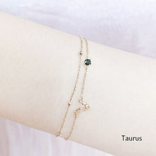Load image into Gallery viewer, new zircon twelve constellation bracelet flashing inlaid zircon