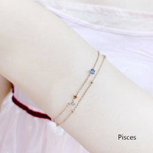 Load image into Gallery viewer, new zircon twelve constellation bracelet flashing inlaid zircon