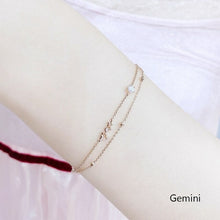 Load image into Gallery viewer, new zircon twelve constellation bracelet flashing inlaid zircon