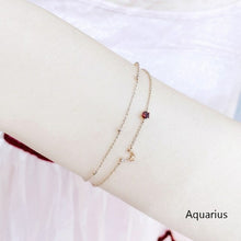 Load image into Gallery viewer, new zircon twelve constellation bracelet flashing inlaid zircon