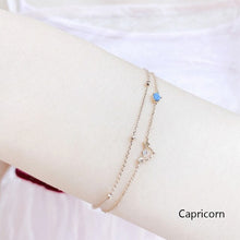 Load image into Gallery viewer, new zircon twelve constellation bracelet flashing inlaid zircon