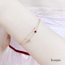 Load image into Gallery viewer, new zircon twelve constellation bracelet flashing inlaid zircon