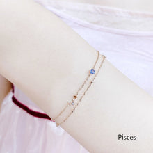 Load image into Gallery viewer, new zircon twelve constellation bracelet flashing inlaid zircon