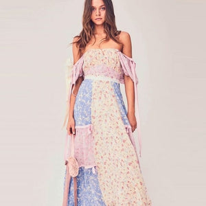 summer dress women Sexy off shoulder ruffles long dress elegant - Sophornlilly