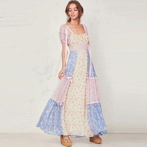 summer dress women Sexy off shoulder ruffles long dress elegant - Sophornlilly