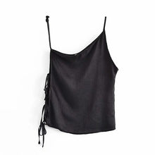 Load image into Gallery viewer, summer women Tie string Tops Sexy Off Shoulder Asymmetric mini - Sophornlilly