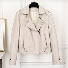 Load image into Gallery viewer, Fashion Slim Women Faux Leather Jacket Casual Biker