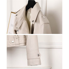 Load image into Gallery viewer, Fashion Slim Women Faux Leather Jacket Casual Biker