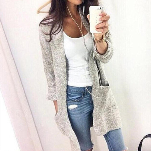 Long Sleeve loose knitting cardigan