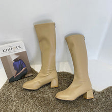 Load image into Gallery viewer, Knee High Boots Square Heel Zipper