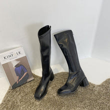 Load image into Gallery viewer, Knee High Boots Square Heel Zipper