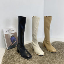 Load image into Gallery viewer, Knee High Boots Square Heel Zipper