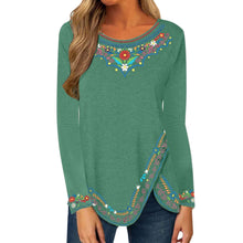 Load image into Gallery viewer, Ethnic Print O Neck Long sleeved shirt