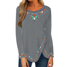 Load image into Gallery viewer, Ethnic Print O Neck Long sleeved shirt