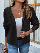 Load image into Gallery viewer, Hooded Oversized Sweater Cardigan Patchwork