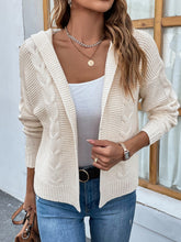 Load image into Gallery viewer, Hooded Oversized Sweater Cardigan Patchwork