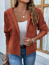 Load image into Gallery viewer, Hooded Oversized Sweater Cardigan Patchwork