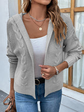 Load image into Gallery viewer, Hooded Oversized Sweater Cardigan Patchwork
